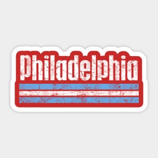 RETRO PHILADELPHIA PHILLY RED WHITE AND BLUE Sticker